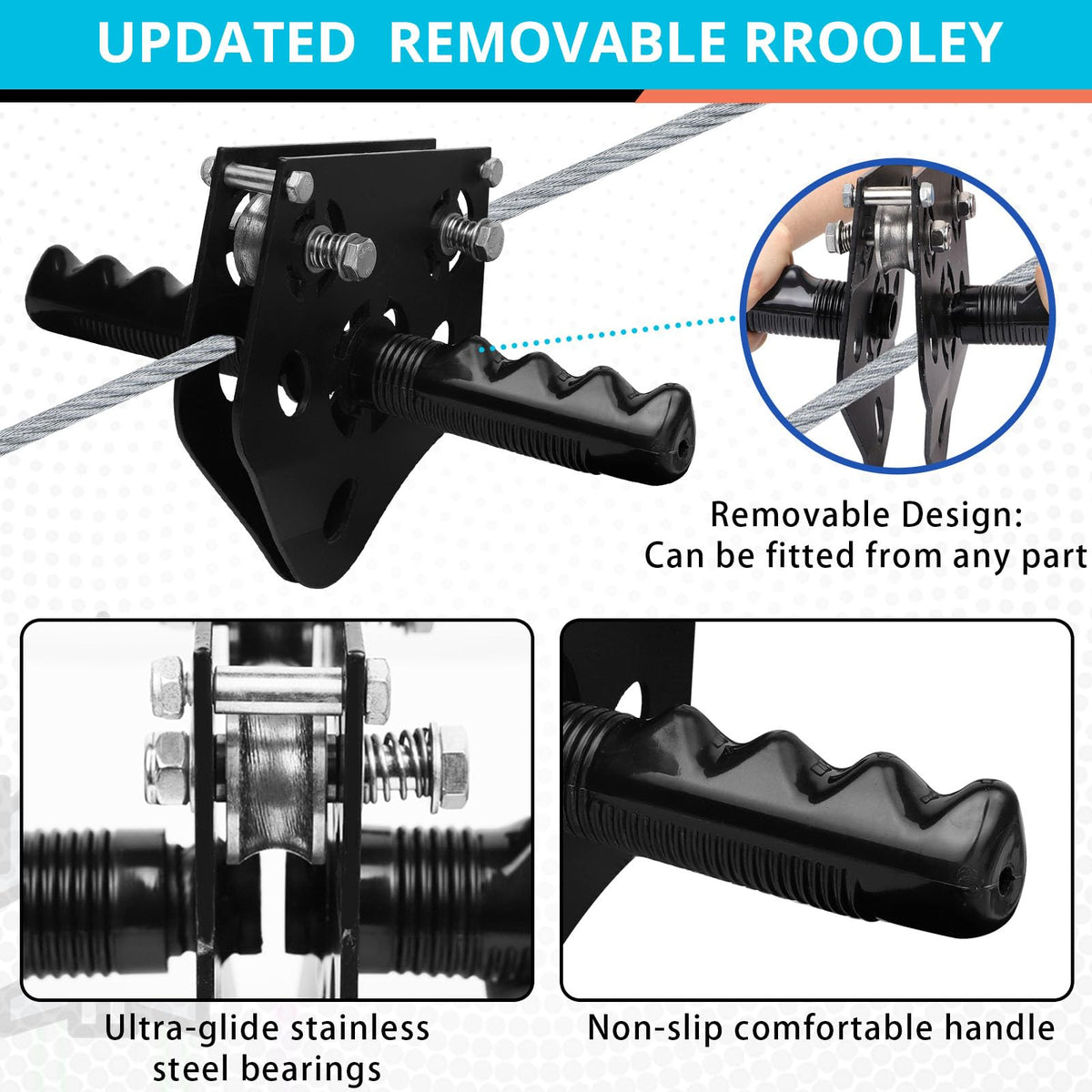 HOKINETY ultra-strong cable and smooth trolley for reliable performance.