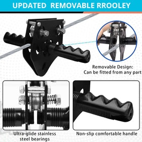 HOKINETY ultra-strong cable and smooth trolley for reliable performance.