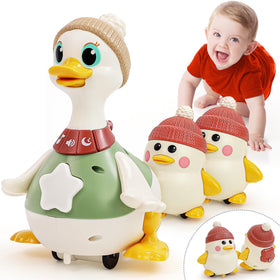 HOLA Baby Toys duck in go mode with lights inspires crawling and active play