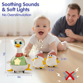 HOLA duck toy showcases lights and sounds to capture baby's attention