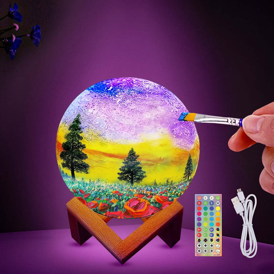 HOLA Moon Lamp Kit charging port with Type-C for easy recharging.