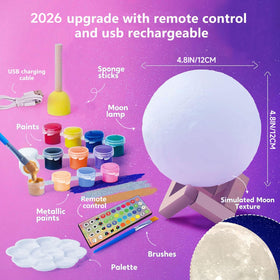 HOLA Moon Lamp Kit white casing ready for painting and personalization.