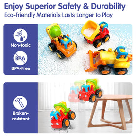 Hola Toys 4wd friction mechanism enables faster rolling on various surfaces.