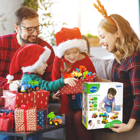Hola Toys bright colors grab attention and invite extended exploration.