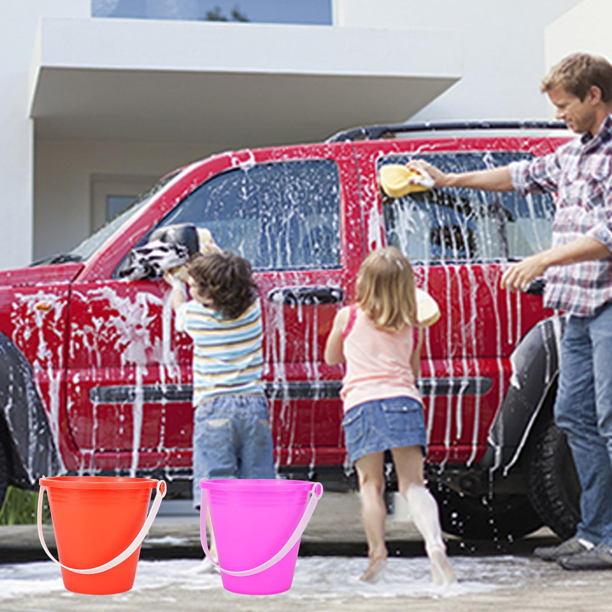 Holady durable plastic material highlights long-lasting beach toy set.