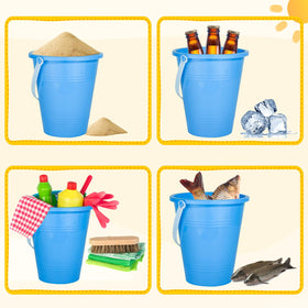 Holady large sand bucket shows sturdy ABS construction for long lasting outdoor fun