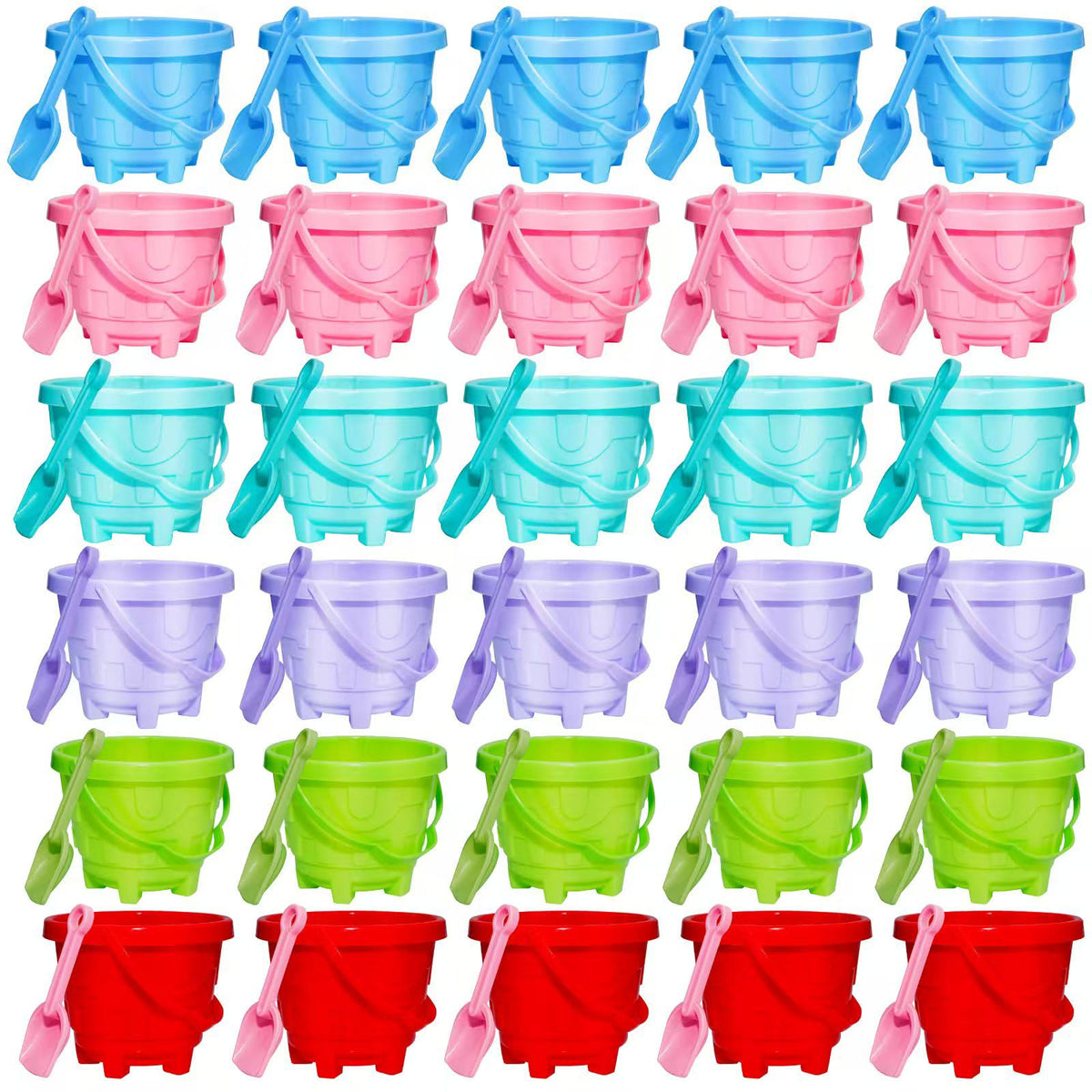 Holady sand castle bucket set shines in bright colors for creative beach play