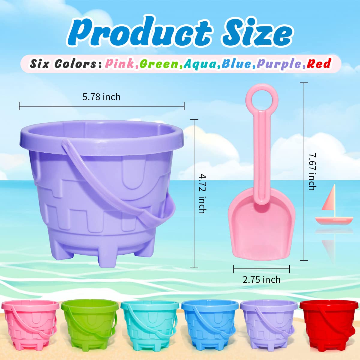 Holady sand shovels pack durable grips for easy digging and castle building
