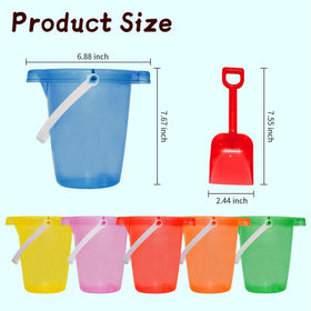 Holady sand shovels set ready for digging and building sandcastles.