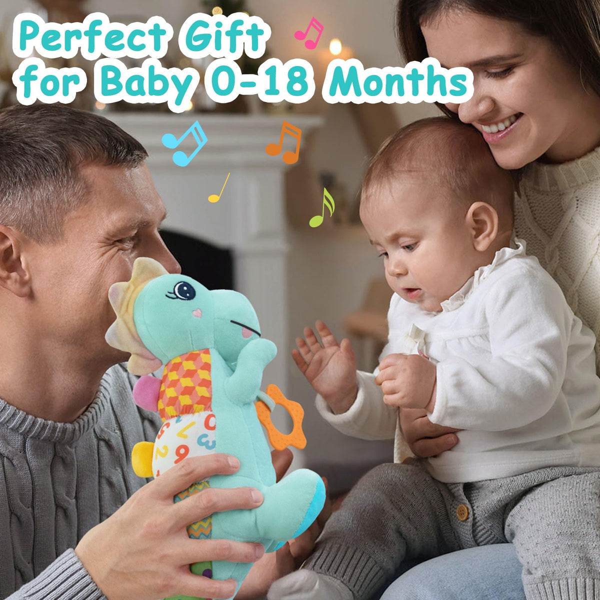Holaxander Baby Dino Plush soft fabric for cozy cuddles and safe play.