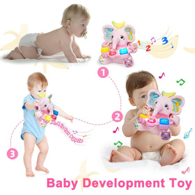 Holaxander elephant toy bead ring buttons stimulate early number and letter recognition