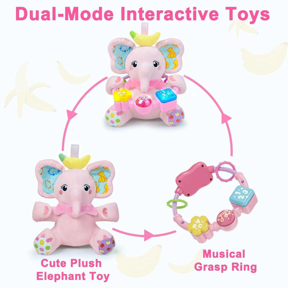 Holaxander elephant plush toy is soft, BPA-free and baby-safe
