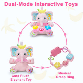 Holaxander elephant plush toy is soft, BPA-free and baby-safe