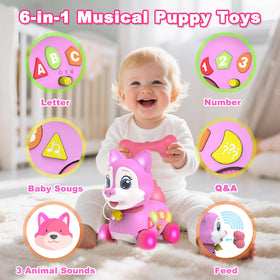 Holaxander musical-puppy-toy-feeding-mode bone interaction promotes hand-eye coordination.