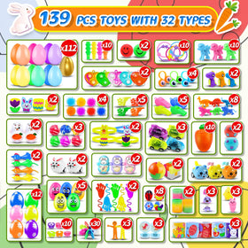 HOLILURE 139-pack Easter eggs offering varied surprises for kids