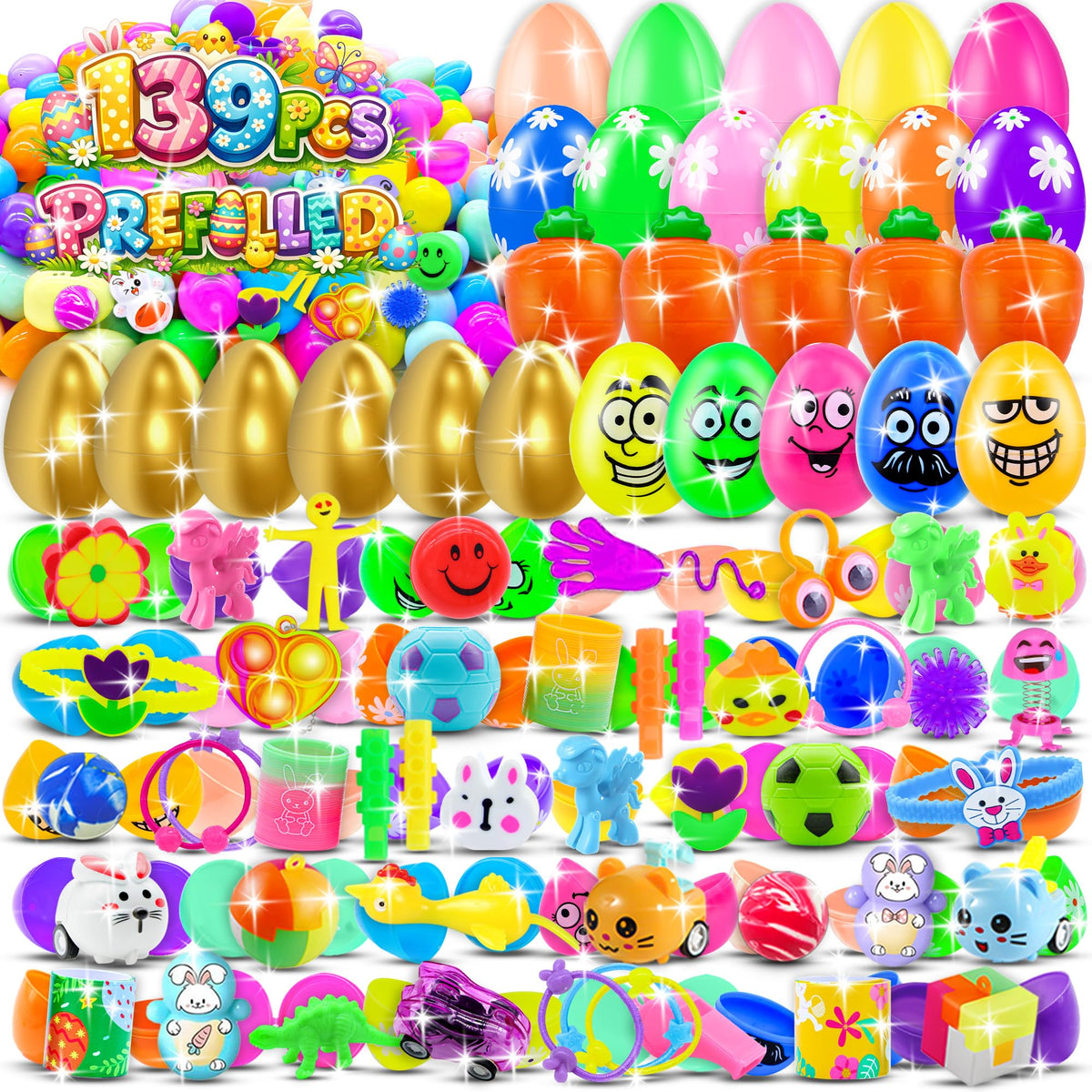 HOLILURE prefilled Easter eggs in 13 colors ready for easy Easter hunts