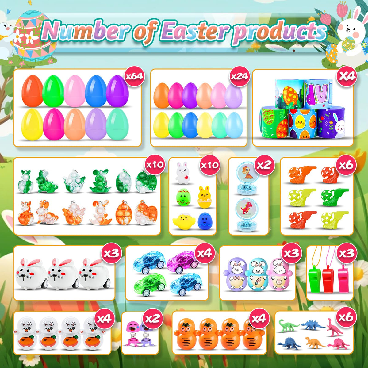 HOLILURE Easter eggs with inside toys reveal a colorful surprise for kids.