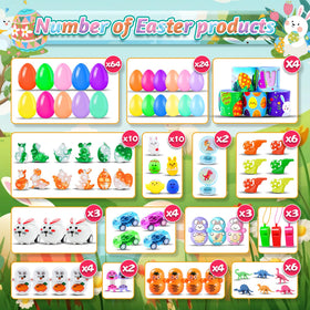 HOLILURE Easter eggs with inside toys reveal a colorful surprise for kids.