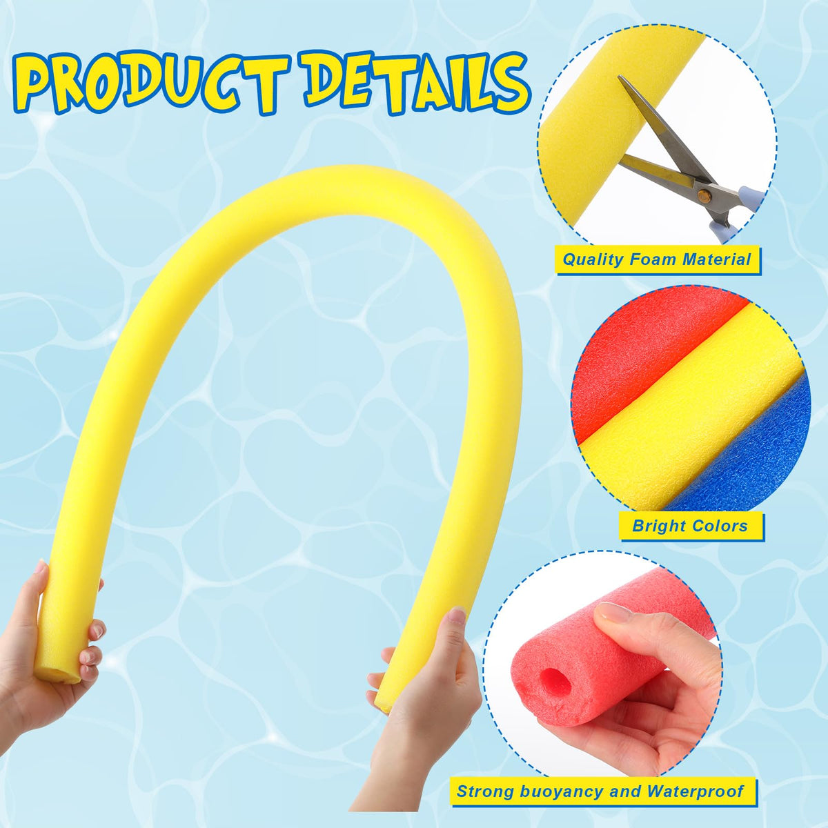 Hollowfly 40-inch noodles offer sturdy flotation for water workouts and fun.