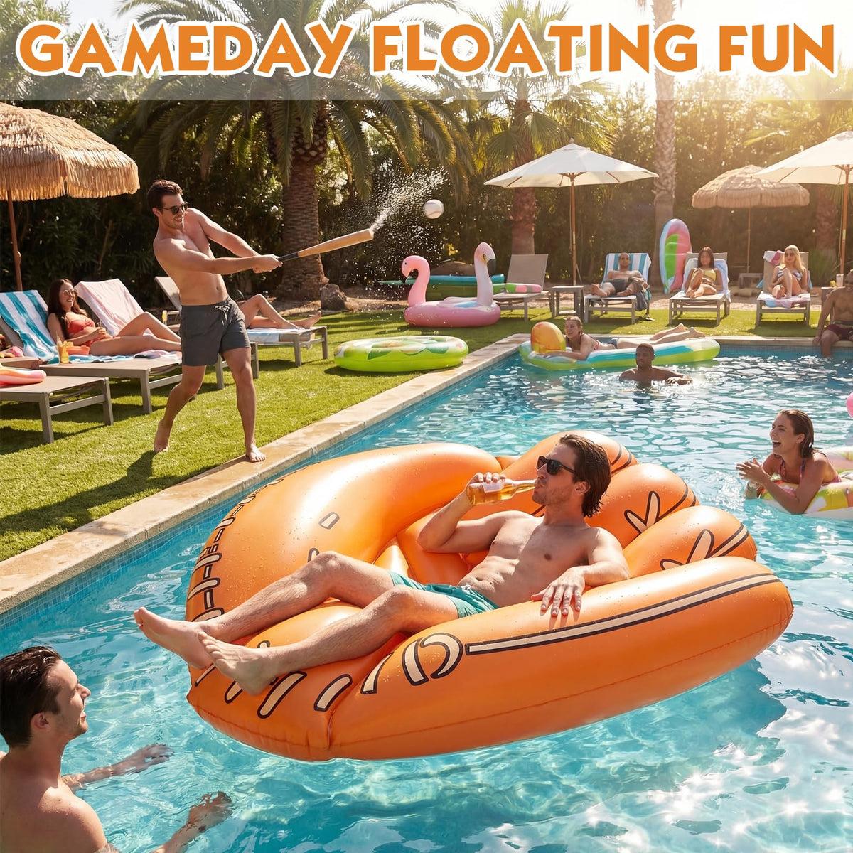 Hollowfly 63x51-inch size provides ample space for lounging or socializing.
