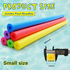 Hollowfly foam noodles with vivid colors designed for pool buoyancy and visibility.