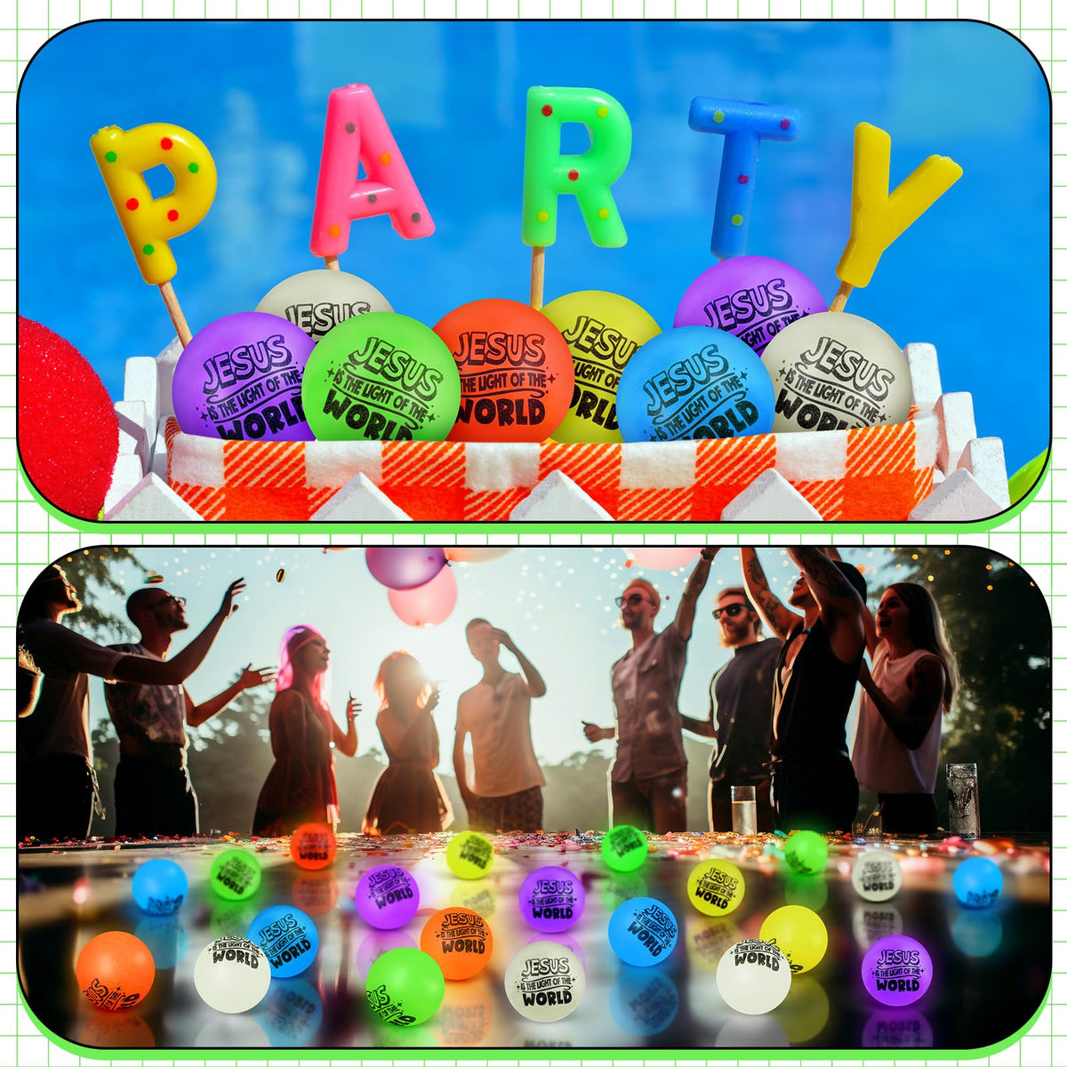 Hollowfly church and Sunday school glow ball ideal for prizes and decorations
