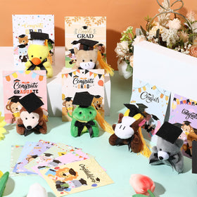 Hollowfly decor idea: mini plush tied to bags and tables