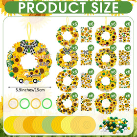Hollowfly DIY wreath assembly process for a bright sunflower design