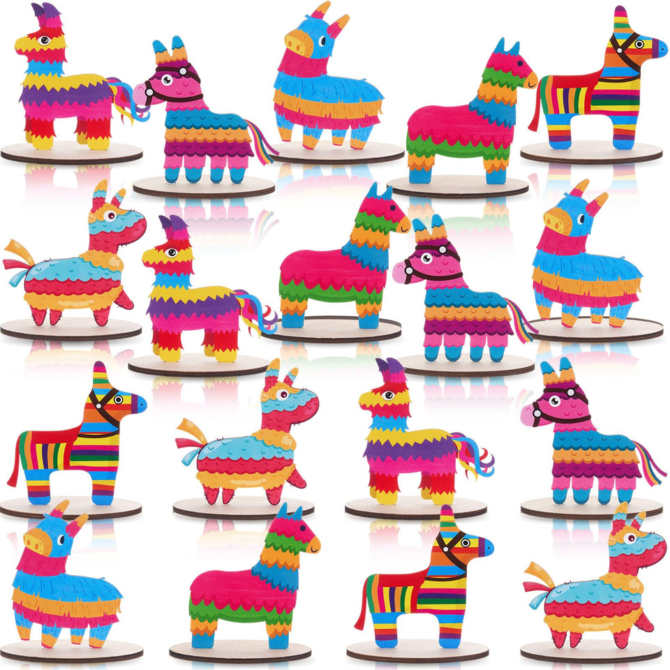 Hollowfly donkey pinata wood base creates a sturdy, festive table centerpiece.