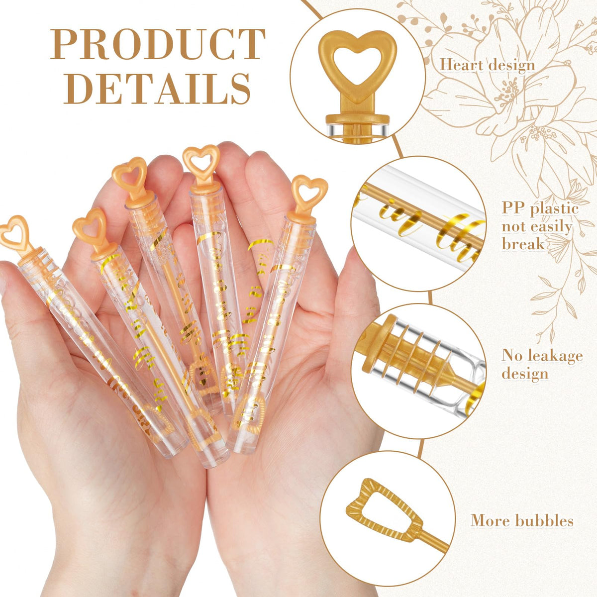 Hollowfly heart-design wands decorate celebrations and produce playful bubbles.