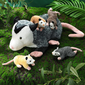 Hollowfly nursery decor and playset featuring a lovable opossum family.