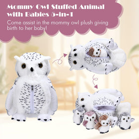 Hollowfly baby owl in light brown provides gentle bedtime cuddles