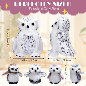 Hollowfly baby owl in light gray offers cozy comfort for kids