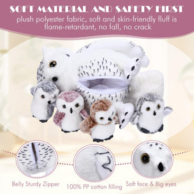 Hollowfly baby owl white gray complements nursery decor beautifully
