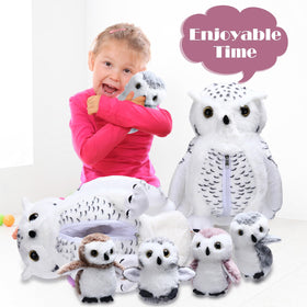Hollowfly mommy owl 15.7-inch tall soft centerpiece for hugs