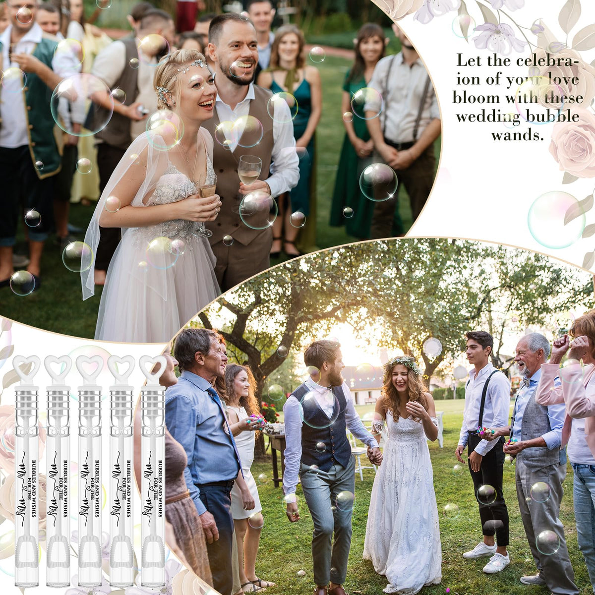 Hollowfly heart bubble wands as charming party favors