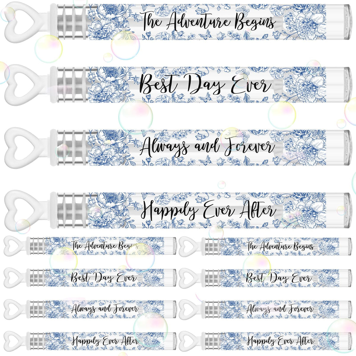 Hollowfly wedding bubble wands with a heart-top design for festive moments.