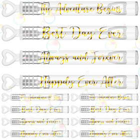 Hollowfly heart-design white wedding bubble wand for elegant send-offs.
