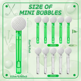 Hollowfly white and green golf bubble wands for celebrations.