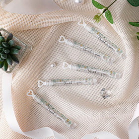 Hollowfly colorway white green eucalyptus adds an elegant wedding touch.