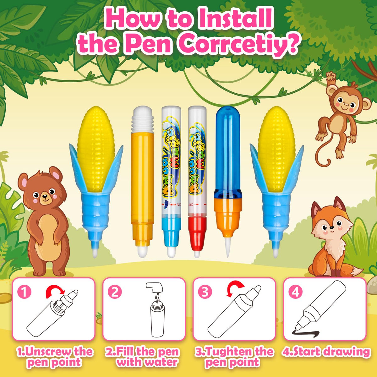 Soft, safe materials of Hollyhi Aqua Water Doodle Mat for worry-free play.