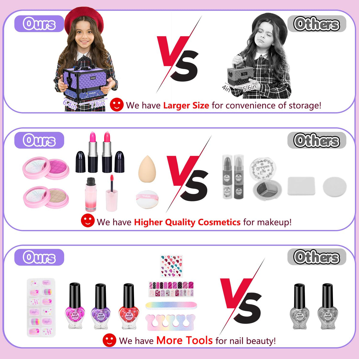 Hollyhi safety-tested color cosmetics set for safe dress-up moments