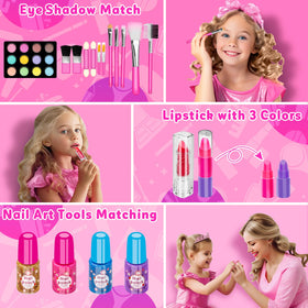 Hollyhi eye shadows and blushes provide smooth colors for pretend makeup sessions.