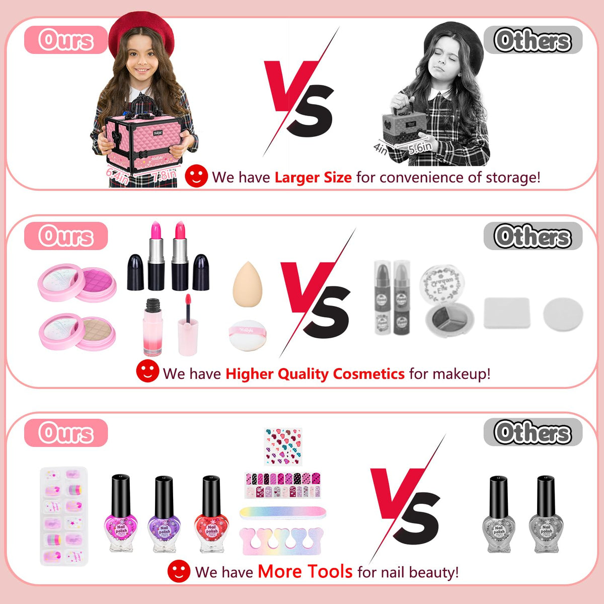 Hollyhi pink makeup applicators ready for playful creativity