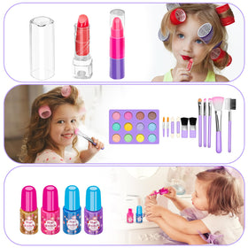 Hollyhi eye shadows provide safe, vibrant colors for creative pretend makeup sessions.