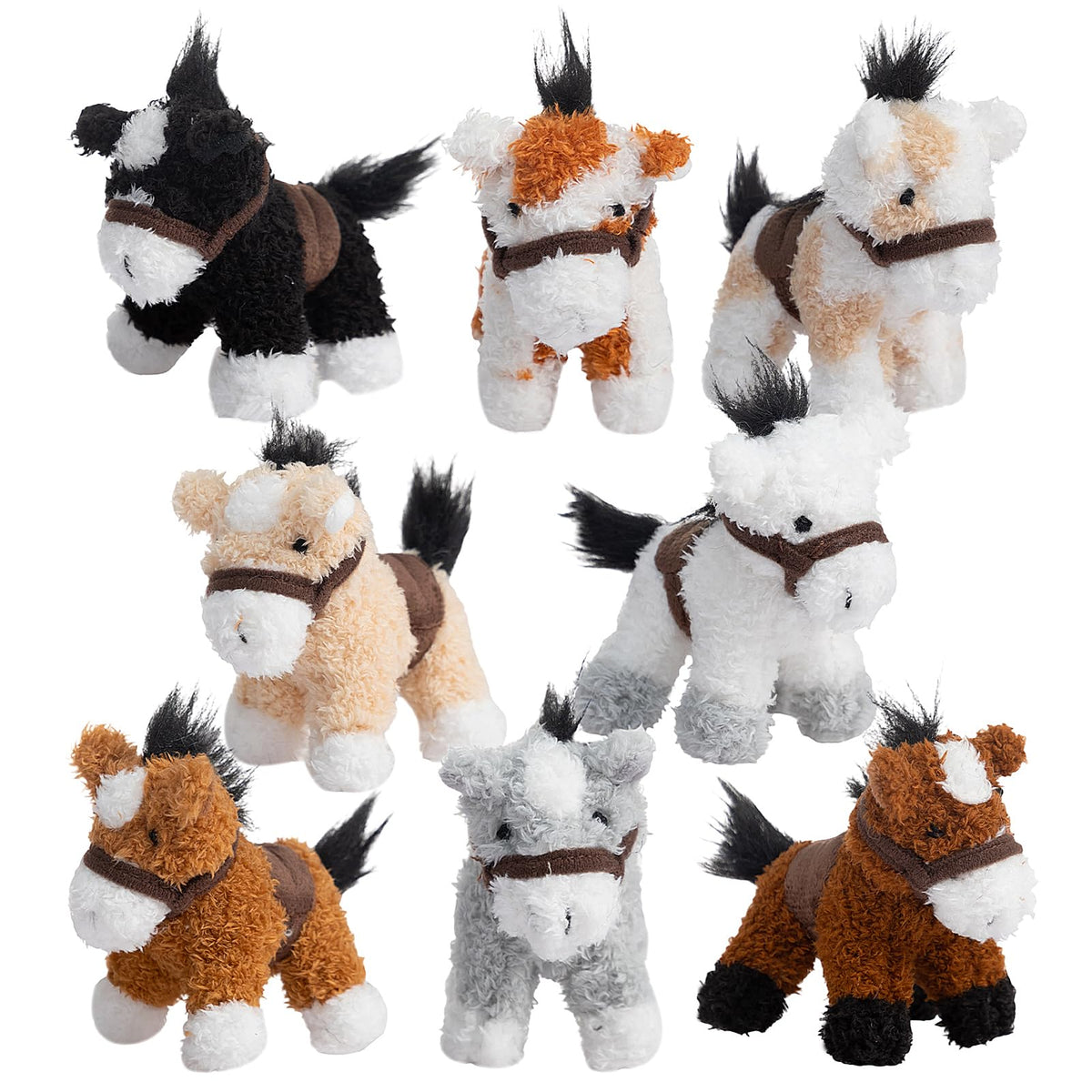 HollyHOME eight colorful horses for party decor and favors.