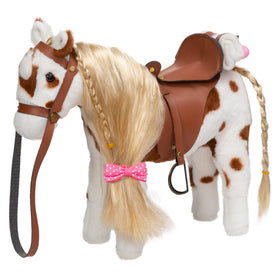 HollyHOME Appaloosa horse plush with silky hair ideal for imaginative play