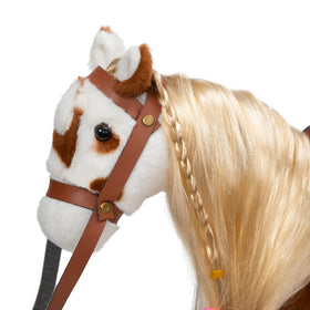 HollyHOME Appaloosa horse plush includes a towel for quick cleanups after play