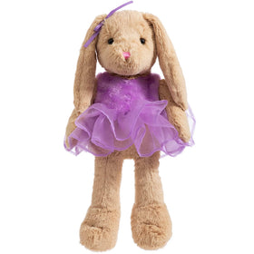 HollyHOME Ballet Bunny full view, twenty-one inch plush companion ideal for cuddling