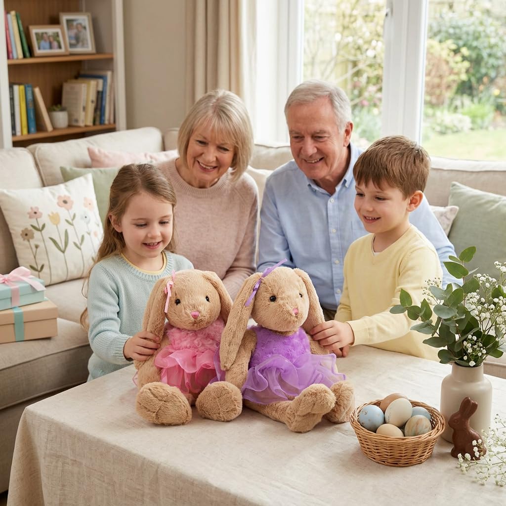 HollyHOME Ballet Bunny in gauzy purple dress for enchanting dress-up moments